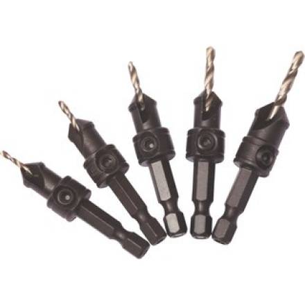 Dart 5-Piece Quick-Change Countersink Set