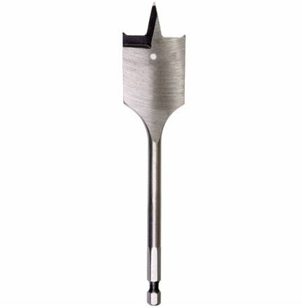 Dart 28mm Flat Wood Bit - HSS Three-Point Hex Shank (DFB28)