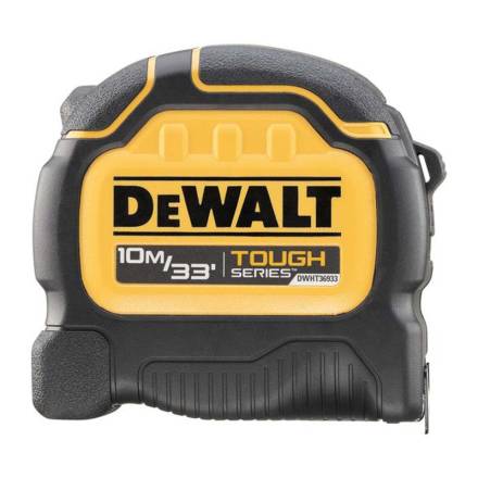 DeWalt TOUGHSERIES Tape Measure 10m/33ft - 32mm Blade, Rip-Shield Coating