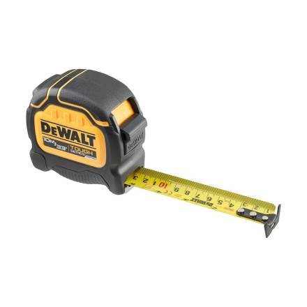 DeWalt TOUGHSERIES Tape Measure 10m/33ft - 32mm Blade, Rip-Shield Coating
