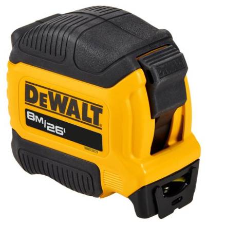 DeWalt Compact Series Tape Measure 8m/26ft - 28mm Blade Width