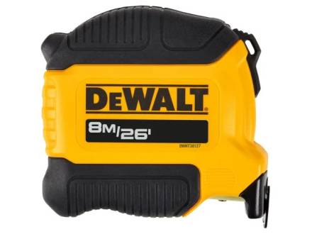 DeWalt Compact Series Tape Measure 8m/26ft - 28mm Blade Width