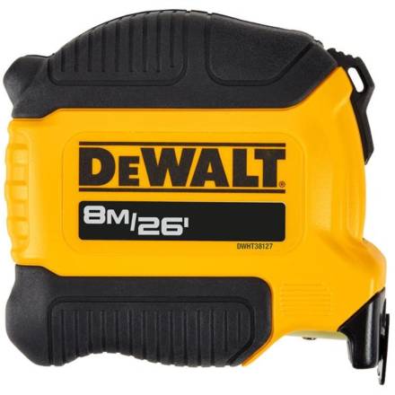 DeWalt Compact Series Tape Measure 8m/26ft - 28mm Blade Width