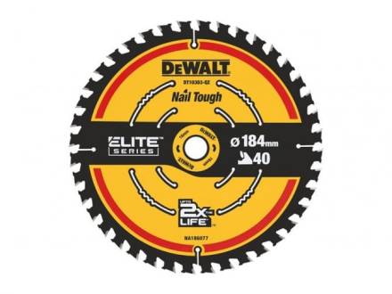 DeWalt DT10303-QZ Elite Circular Saw Blade 184 x 16mm 40T