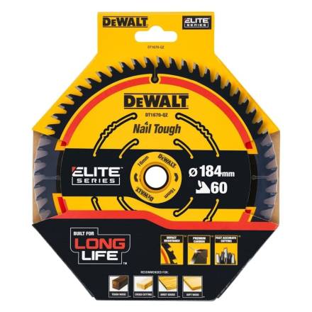 DeWalt DT1670-QZ Elite Circular Saw Blade 184 x 16mm 60T
