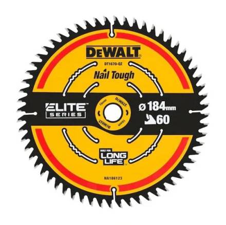 DeWalt DT1670-QZ Elite Circular Saw Blade 184 x 16mm 60T