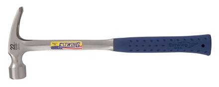 Estwing E3-22S 22oz Smooth Face Framing Hammer with Shock Reduction Grip