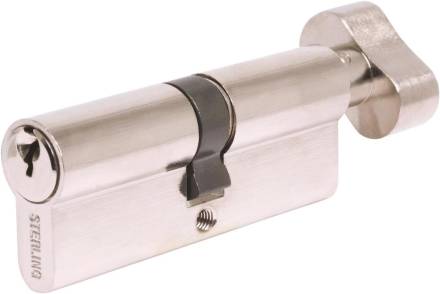 Sterling by Burg-Wachter 5 Pin Euro Thumbturn Cylinder Nickel 35 x 40mm