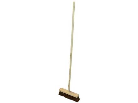 Faithfull Stiff Bassine Broom 305mm (12") with Varnished Handle