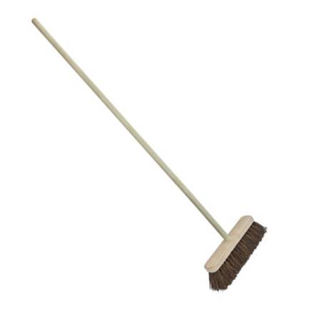 Faithfull Stiff Bassine Broom 305mm (12") with Varnished Handle