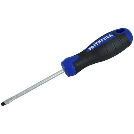 Faithfull Easi-Grip Slotted Flared Screwdriver 5.5 x 100mm