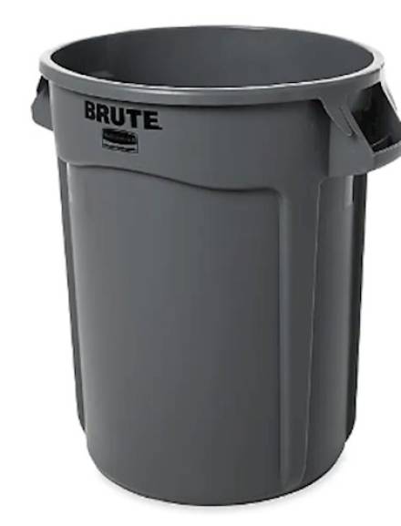 Rubbermaid BRUTE 32-Gallon Round Container Without Lid - Grey