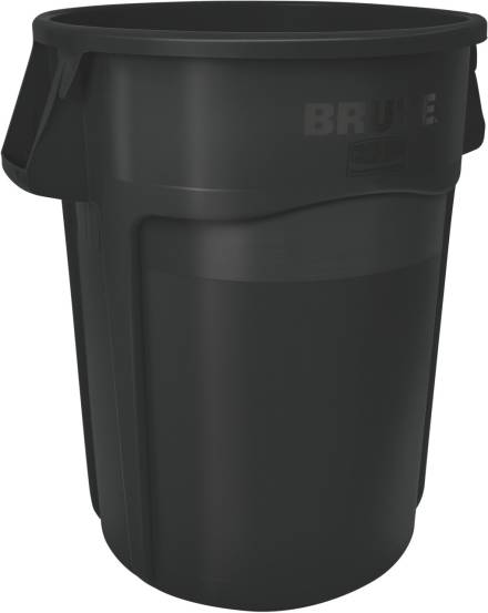Rubbermaid Commercial BRUTE 44 Gallon (161L) Round Waste Container Black