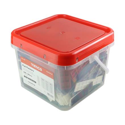 Timco Assorted Flat Packers 28 x 100mm Mixed Thicknesses - Pack of 200