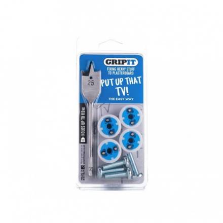 Gripit TV Kit Plasterboard Fixing Kit - Pack of 4 (GPTVKIT)