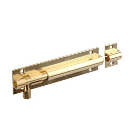 Frisco Straight Barrel Bolt 100mm Polished Brass