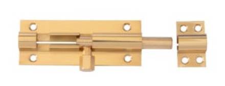 Frisco Eclipse Necked Barrel Bolt 100mm Polished Brass
