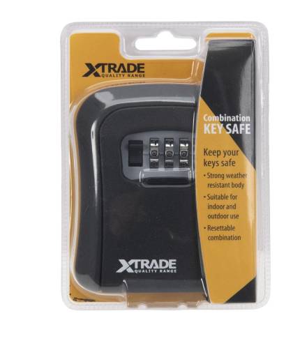 X-Trade Locksmyth Combination Key Safe Black 95 x 115 x 40mm