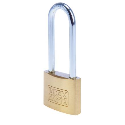 X-Trade Locksmyth Long Shackle Brass Padlock 40mm