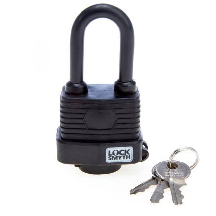 Locksmyth 50mm Weatherproof Padlock with Rubberised Protective Cover