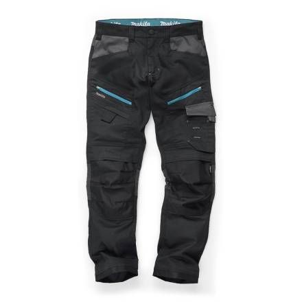 Makita MK303M Vector Stretch Trousers Black 36W 31L