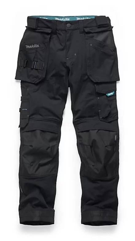 Makita MK304M Onyx Stretch Trousers Black 32W 29L
