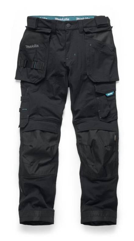 Makita MK304M Onyx Stretch Work Trousers Black 38W 29L
