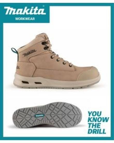 Makita Anjo S7S Waterproof Safety Boot - Stone - UK Size 7
