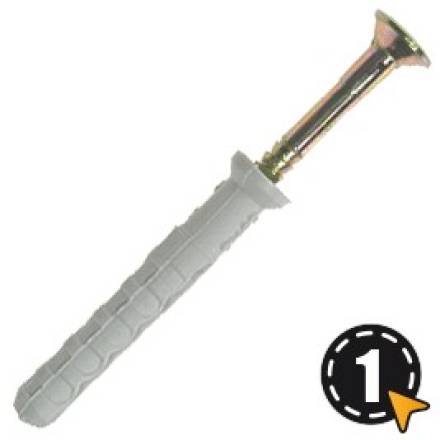 JCP Hammer Screw Fixing 8 x 100mm Zinc Yellow Passivated