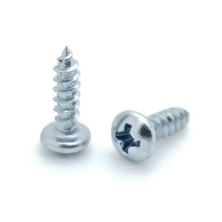 Bright Zinc Plated Round Head Wood Screw 10 x 3"