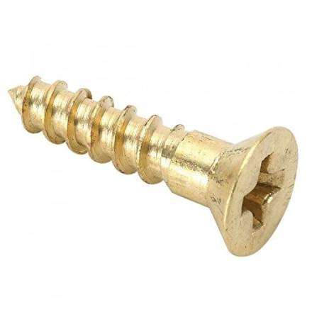 No.10 x 1-3/4" Countersunk Brass Woodscrews