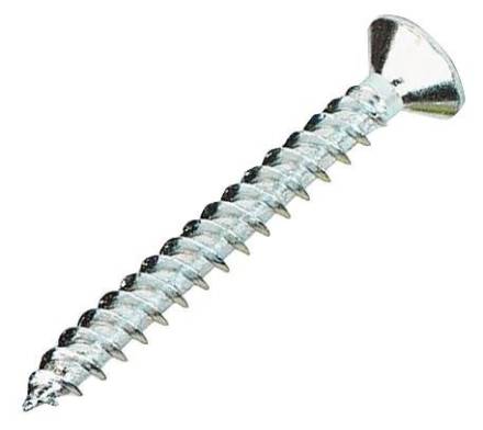 Countersunk BZP Woodscrew Fully Threaded No.8 x 5/8" (4.0 x 16mm)