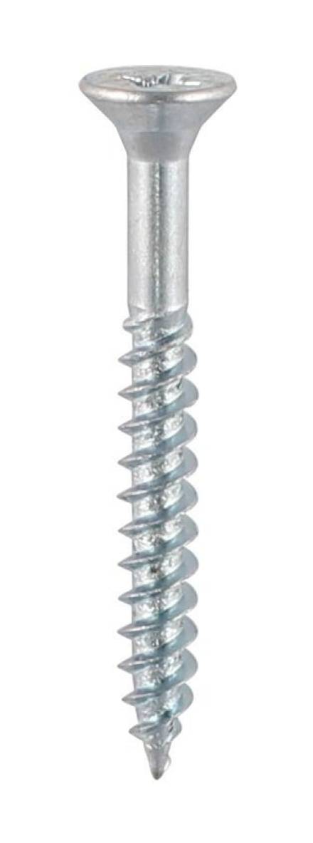 Countersunk BZP Woodscrew Fully Threaded No.8 x 5/8" (4.0 x 16mm)