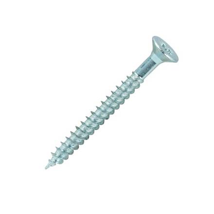 Owlett-Jaton Supascrew No.10 x 2" Countersunk Pozi Twin Thread BZP Woodscrew (Box of 200)
