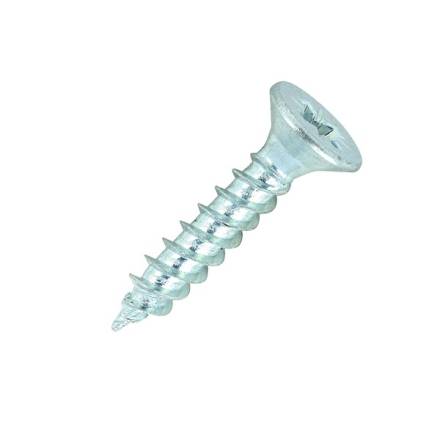 Owlett-Jaton Supascrew 8 x 2-1/2" Countersunk Pozi Twin Thread Woodscrew BZP Box of 200