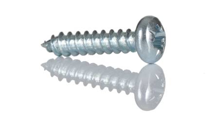 Pan Head Bright Zinc Plated Self-Tapping Screw 6 x 1"