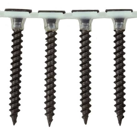 Collated Drywall Screws Bugle Head Coarse Thread Black Phosphate 3.5 x 25mm