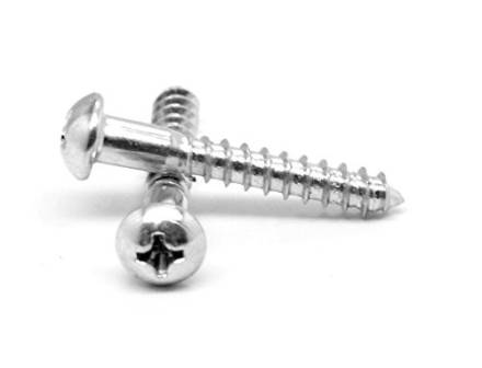 Bright Zinc Plated Round Head Wood Screw 6 x 1"