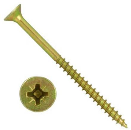3.0 x 16mm Countersunk Zinc Yellow Passivated Woodscrew