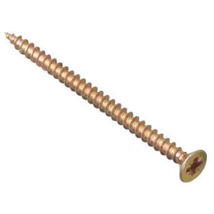 3.5 x 25mm Countersunk Zinc Yellow Passivated Wood Screw
