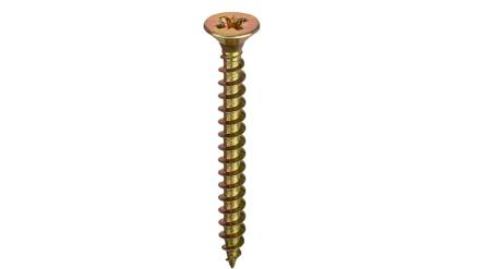 3.5 x 30mm Countersunk Zinc Yellow Passivated Wood Screw