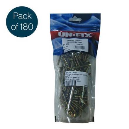 Unifix General Purpose Chippy Woodscrew Pozi CSK ZYP CE 4.0 x 16mm