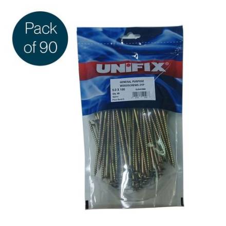 Unifix General Purpose Chippy Woodscrew Pozi CSK ZYP CE 4.0 x 16mm
