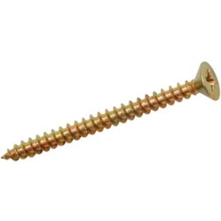 4.0 x 35mm Countersunk Zinc Yellow Passivated Wood Screw
