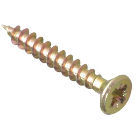 Countersunk Zinc Yellow Passivated Wood Screw 4.0 x 70mm
