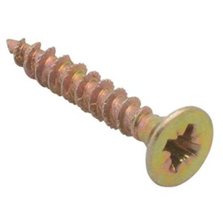 4.5 x 25mm Countersunk Zinc Yellow Passivated Woodscrew