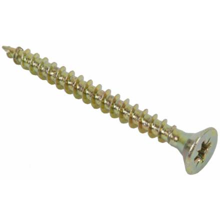 4.5 x 25mm Countersunk Zinc Yellow Passivated Woodscrew