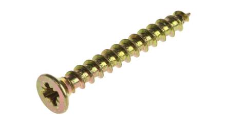 5.0 x 25mm Countersunk Zinc Yellow Passivated Wood Screw