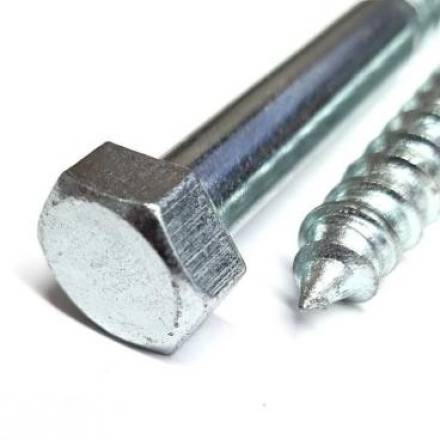 M8 x 60mm Coach Screw Bright Zinc Plated