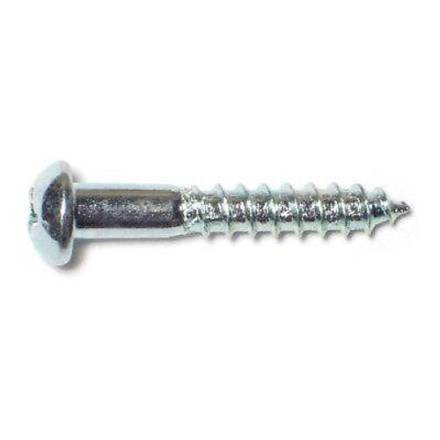 Bright Zinc Plated Round Head Wood Screw 8 x 5/8"
